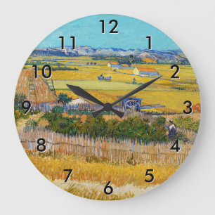 Vincent van Gogh - Oogst bij La Crau Grote Klok