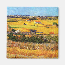 Vincent Van Gogh - Oogst bij La Crau Kunstwerk Magneet