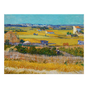 Vincent van Gogh - Oogst bij La Crau Perfect Poster