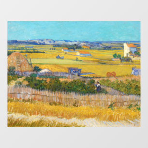 Vincent van Gogh - Oogst bij La Crau Raamsticker