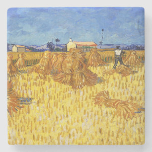 Vincent van Gogh - Oogst in Provence Stenen Onderzetter
