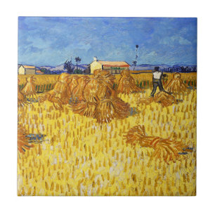 Vincent van Gogh - Oogst in Provence Tegeltje