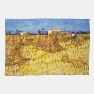 Vincent van Gogh - Oogst in Provence Theedoek
