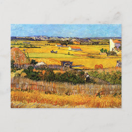 Vincent Van Gogh - Oogst op La Crau Fine Art Briefkaart