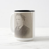 Vincent van Gogh op 19-jarige leeftijd Tweekleurige Koffiemok (Voorkant links)