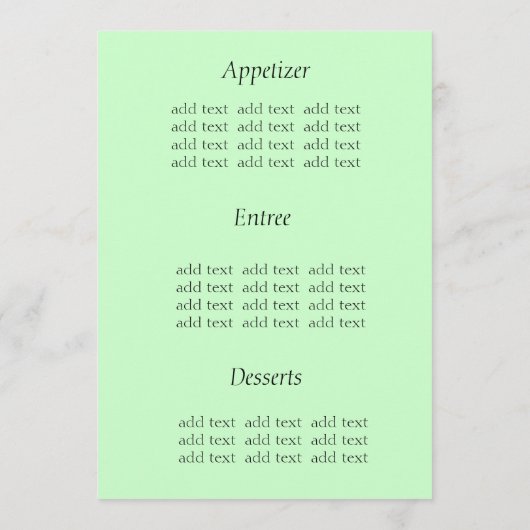 Vincent van Gogh, Orchard in Blossom Menu (Achterkant)