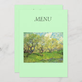 Vincent van Gogh, Orchard in Blossom Menu (Voorkant / Achterkant)
