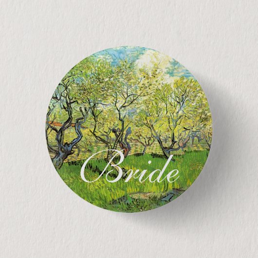 Vincent van Gogh, Orchard in Blossom Ronde Button 3,2 Cm (Voorkant)