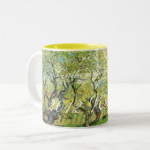 Vincent van Gogh, Orchard in Blossom Tweekleurige Koffiemok (Voorkant links)