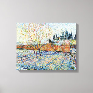 Vincent Van Gogh - Orchard met Peach Trees Canvas Afdruk
