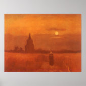 Vincent van Gogh - Oude Toren in de Velden Poster (Voorkant)