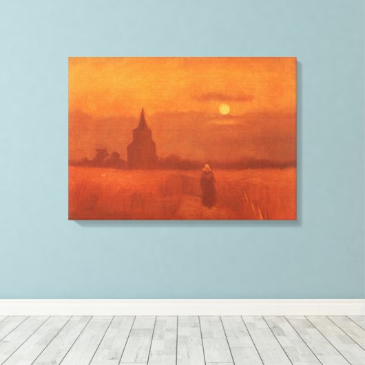 Vincent van Gogh - Oude toren op de velden Canvas Afdruk (Insitu (Houten vloer))