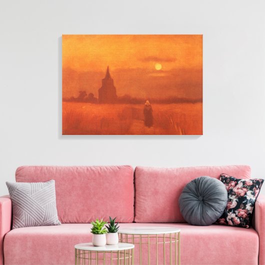 Vincent van Gogh - Oude toren op de velden Canvas Afdruk (Insitu (Woonkamer))