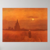 Vincent van Gogh - Oude toren op de velden Poster (Voorkant)
