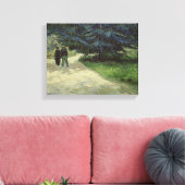 Vincent van Gogh | Paar in het park Arles 1888 Canvas Afdruk (Insitu (Woonkamer))