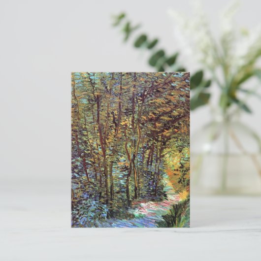 Vincent van Gogh - pad in de Bossen - fijne kunst Briefkaart (Staand voorkant)