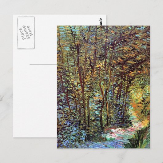 Vincent van Gogh - pad in de Bossen - fijne kunst Briefkaart (Voorkant / Achterkant)