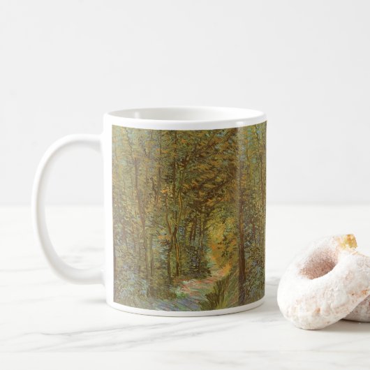 Vincent van Gogh - Pad in het bos Koffiemok (Met donut)