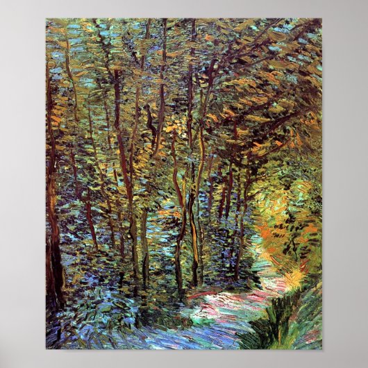Vincent Van Gogh - Pad in het bos Kunstwerk Poster (Voorkant)