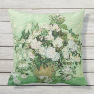 Vincent van Gogh Painting, Roos 1890 Buitenkussen