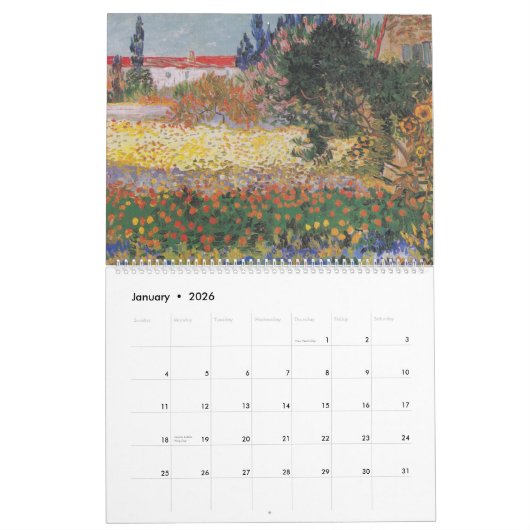 Vincent Van Gogh Paintings Calendar Kalender (Jan 2026)