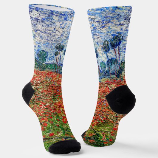 Vincent van Gogh - Papaverveld Sokken (Gebogen)