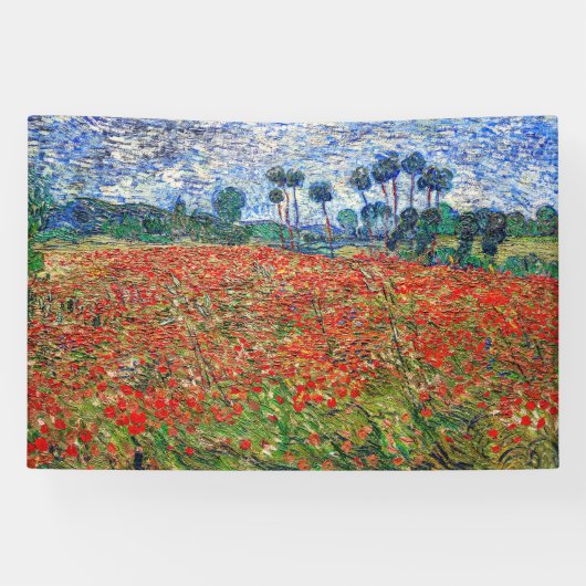 Vincent van Gogh - Papaverveld Spandoek (Horizontaal)