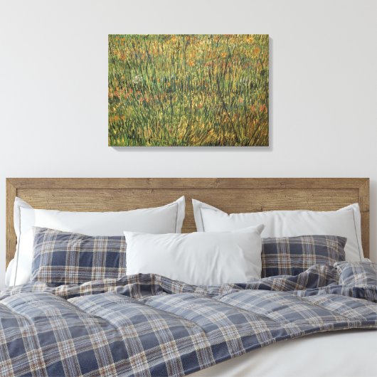 Vincent van Gogh - Pasture in Bloom Canvas Afdruk (Insitu (Slaapkamer))