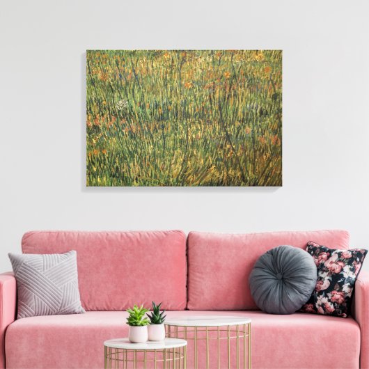 Vincent van Gogh - Pasture in Bloom Canvas Afdruk (Insitu (Woonkamer))