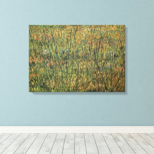 Vincent van Gogh - Pasture in Bloom Canvas Afdruk (Insitu (Houten vloer))