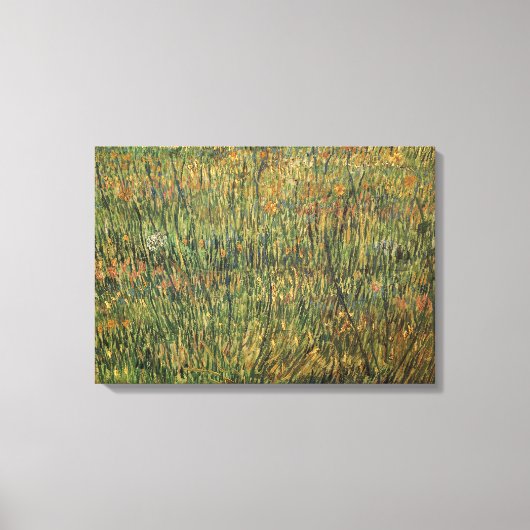 Vincent van Gogh - Pasture in Bloom Canvas Afdruk (Voorkant)