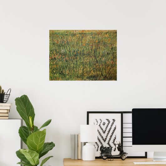 Vincent van Gogh - Pasture in Bloom Poster (Thuiskantoor)