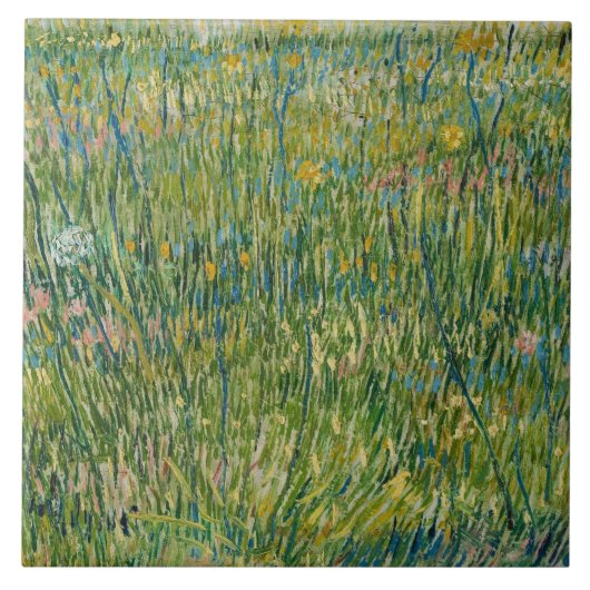 Vincent van Gogh - Patch of Grass Tegeltje (Voorkant)
