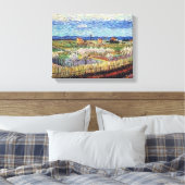 Vincent Van Gogh - Peach Trees in Blossom Fine Art Canvas Afdruk (Insitu (Slaapkamer))
