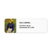 Vincent van Gogh - Peasant Girl in Pet met stro Etiket (Voorkant)