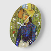 Vincent van Gogh - Peasant Girl in Pet met stro Grote Klok (Hoek)