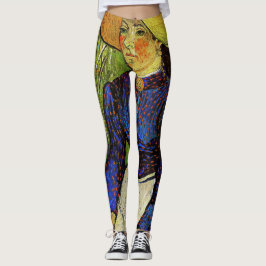 Vincent van Gogh - Peasant Girl in Pet met stro Leggings