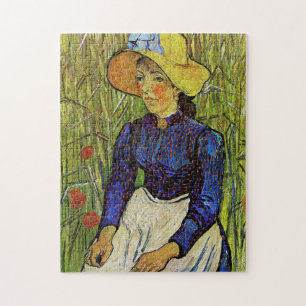 Vincent van Gogh - Peasant Girl in Pet met stro Legpuzzel