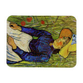Vincent van Gogh - Peasant Girl in Pet met stro Magneet (Horizontaal)