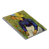 Vincent van Gogh - Peasant Girl in Pet met stro Notitieboek (Rechterzijde)