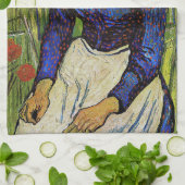 Vincent van Gogh - Peasant Girl in Pet met stro Theedoek (Gevouwen)