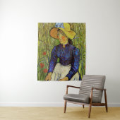 Vincent van Gogh - Peasant Girl in Pet met stro Wandkleed (In situ)