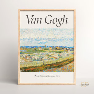 Vincent van Gogh Perzik Bomen in Bloesem Art Print
