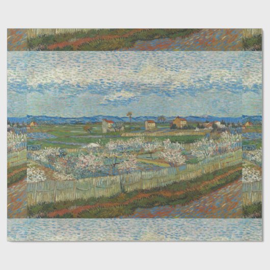 Vincent Van Gogh Perzikbomen in Blossom Cadeaupapier (Vlak)