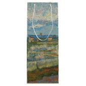 Vincent Van Gogh  Perzikbomen in Blossom Wijn Cadeautas (Achterkant)
