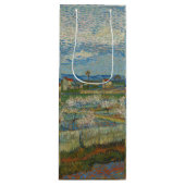 Vincent Van Gogh  Perzikbomen in Blossom Wijn Cadeautas (Voorkant)