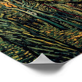 Vincent van Gogh - Pine Trees tegen een Rode Hemel Poster (Hoek)