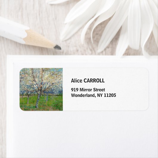 Vincent van Gogh - Pink Orchard Etiket (Insitu)