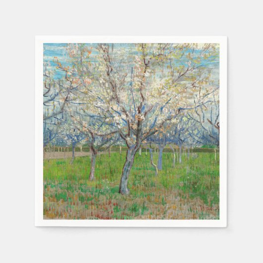 Vincent van Gogh - Pink Orchard Servet (Voorkant)