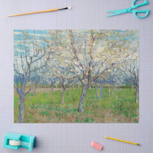 Vincent van Gogh - Pink Orchard Tissuepapier (Craft)